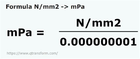 mpa in n mm2|Convert Newton/square Millimeter to Megapascal .